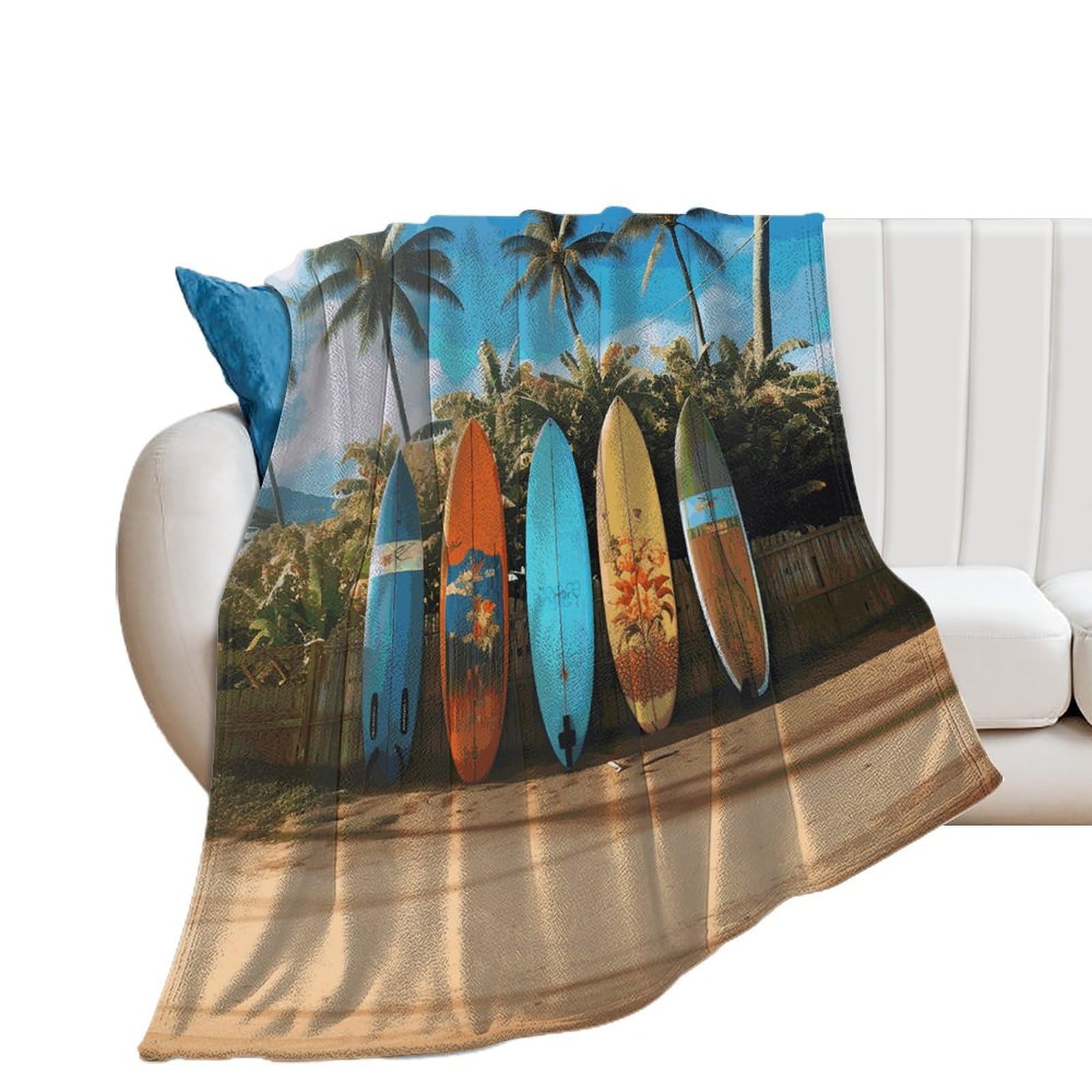 Couverture en flanelle confortable pour canapé lit voyage camping
