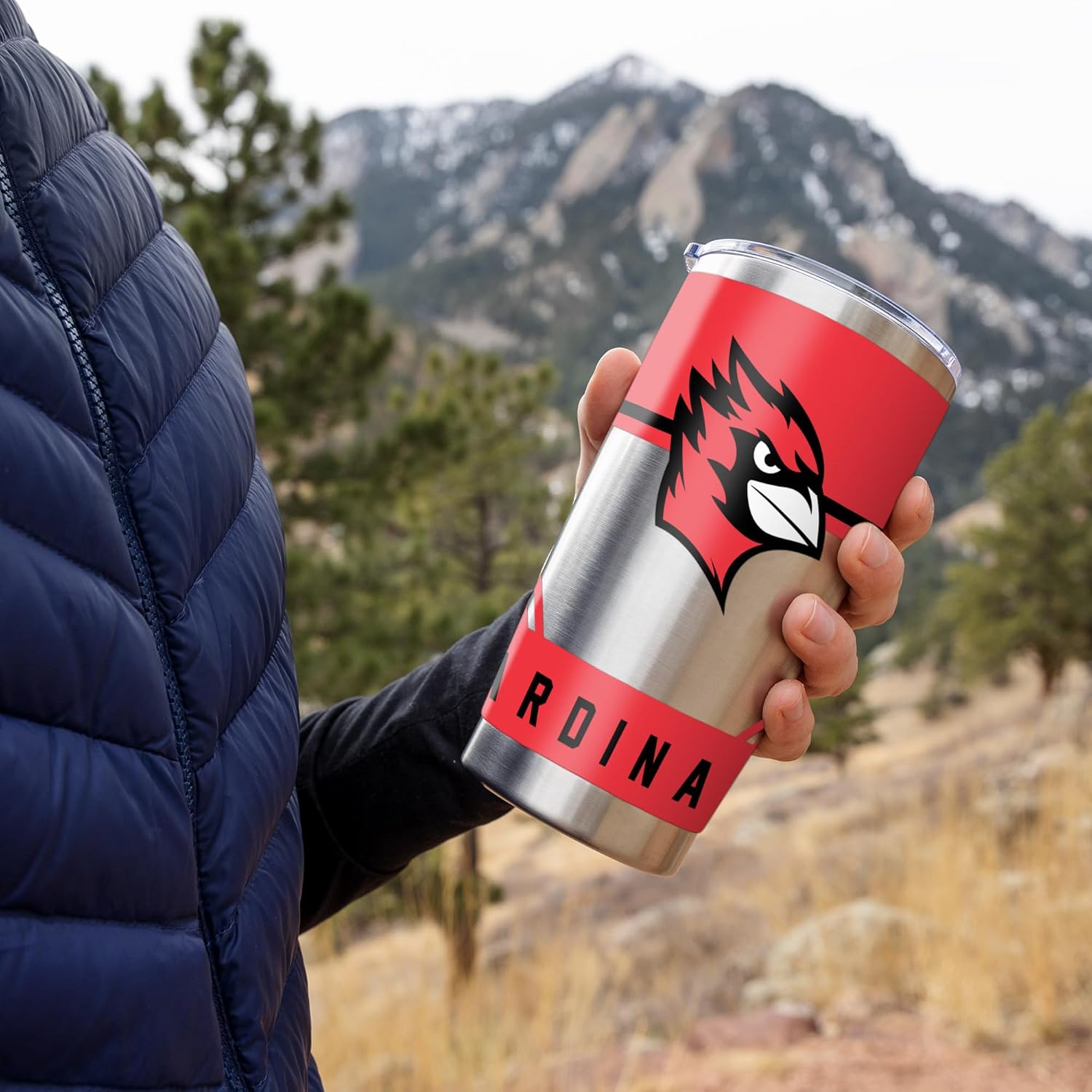 Rico Industries NCAA Wesleyan University Cardinals Standard 20oz Stainless Steel Tumbler with Lid - Great For Coffee, Tea, Water or Cocktails - Image 2