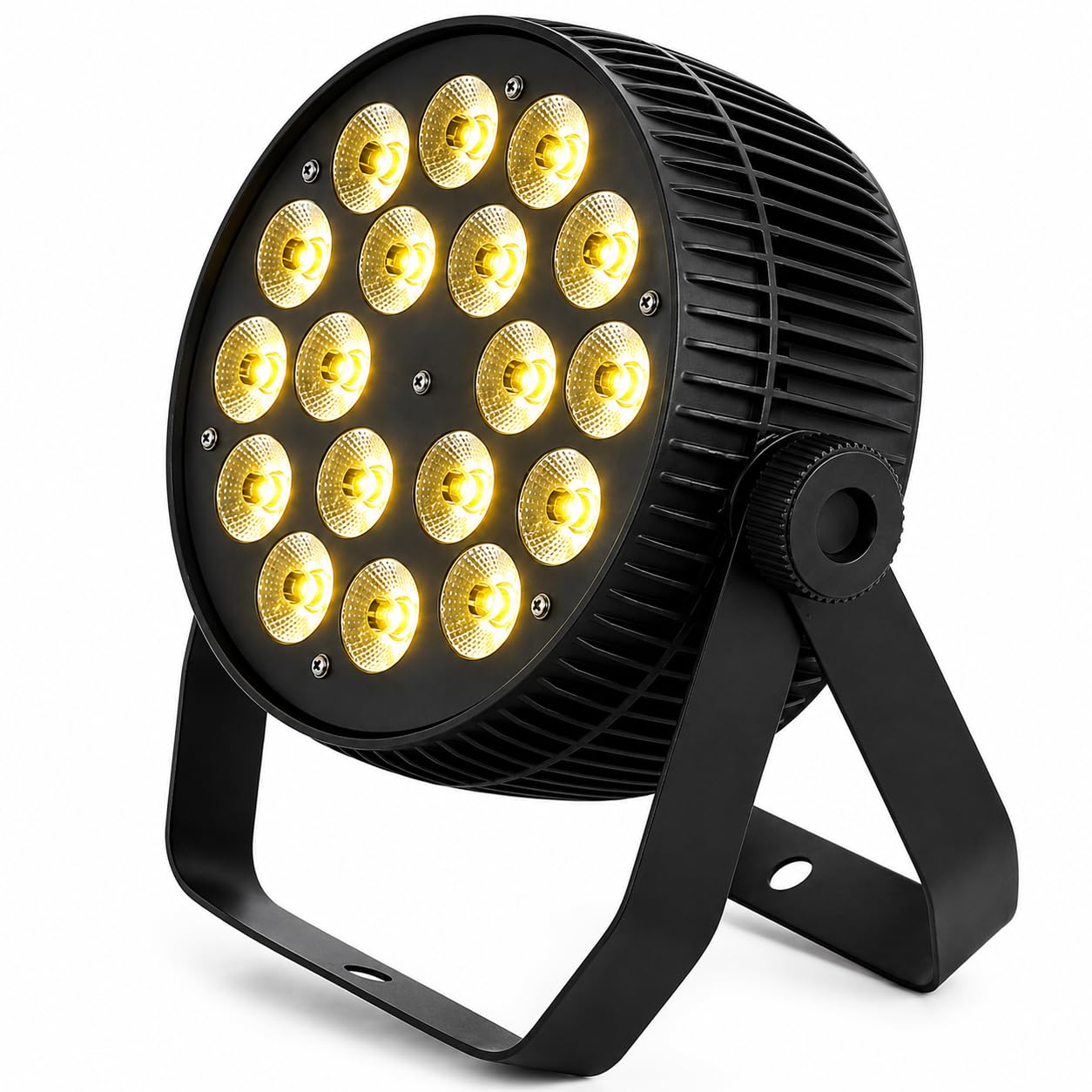 NLIGHTING® PAR LED SLIM RGB-W Faretto Effetti DJ Luci Del Palcoscenico Teatro Discoteca Professionali per Angolo Bar DMX 4in1 Full Color 18x12W Corpo in Metallo