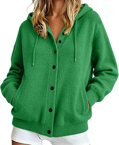 Coal2ToalPW Light Weight Hoodies For Women Womens Button Down Hooded Sweatshirt 