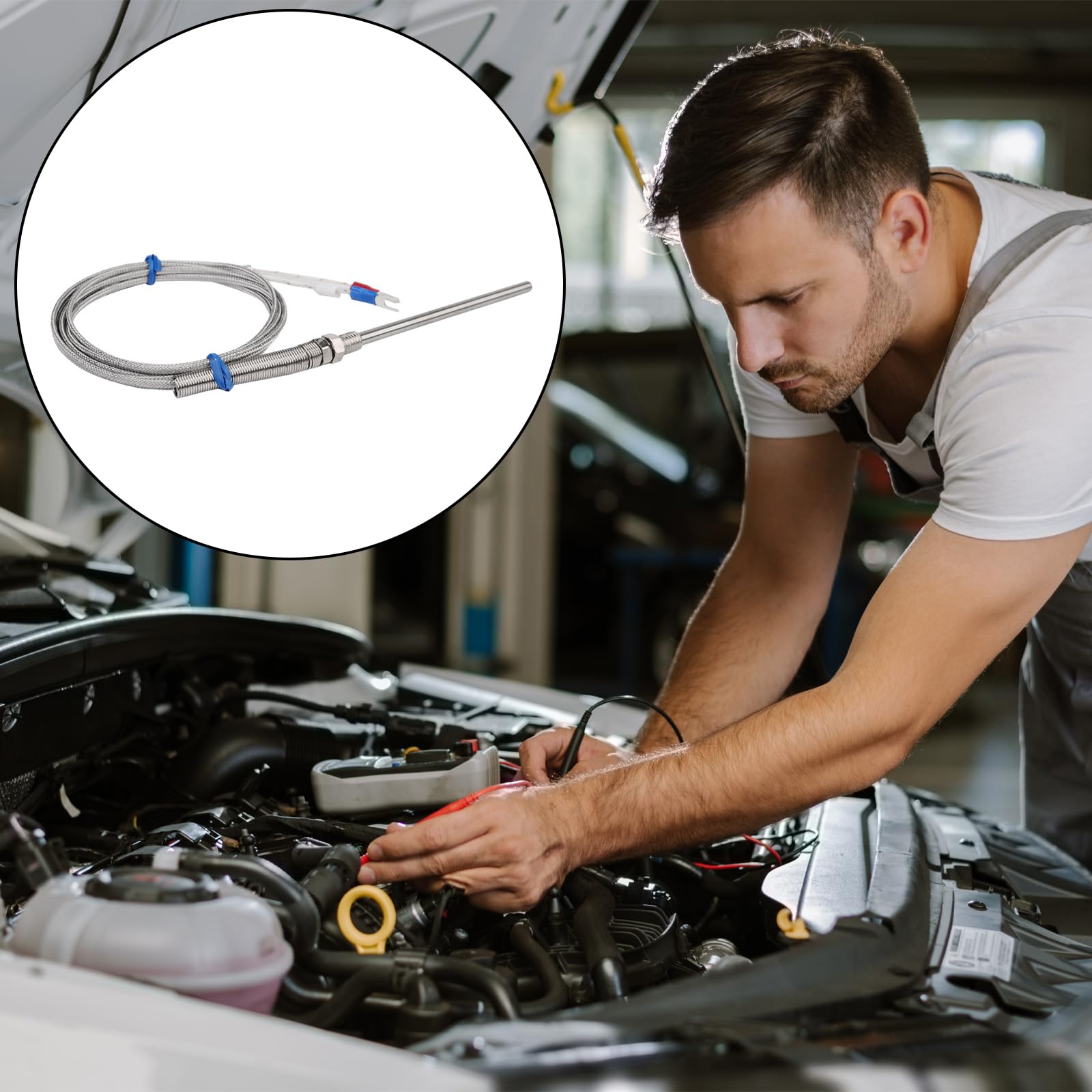 RGYBAO K Type Thermocouple Temperature Sensors Probe Stainless Steel Probe 0-400? Temperature Controller Sensors Thermocouple