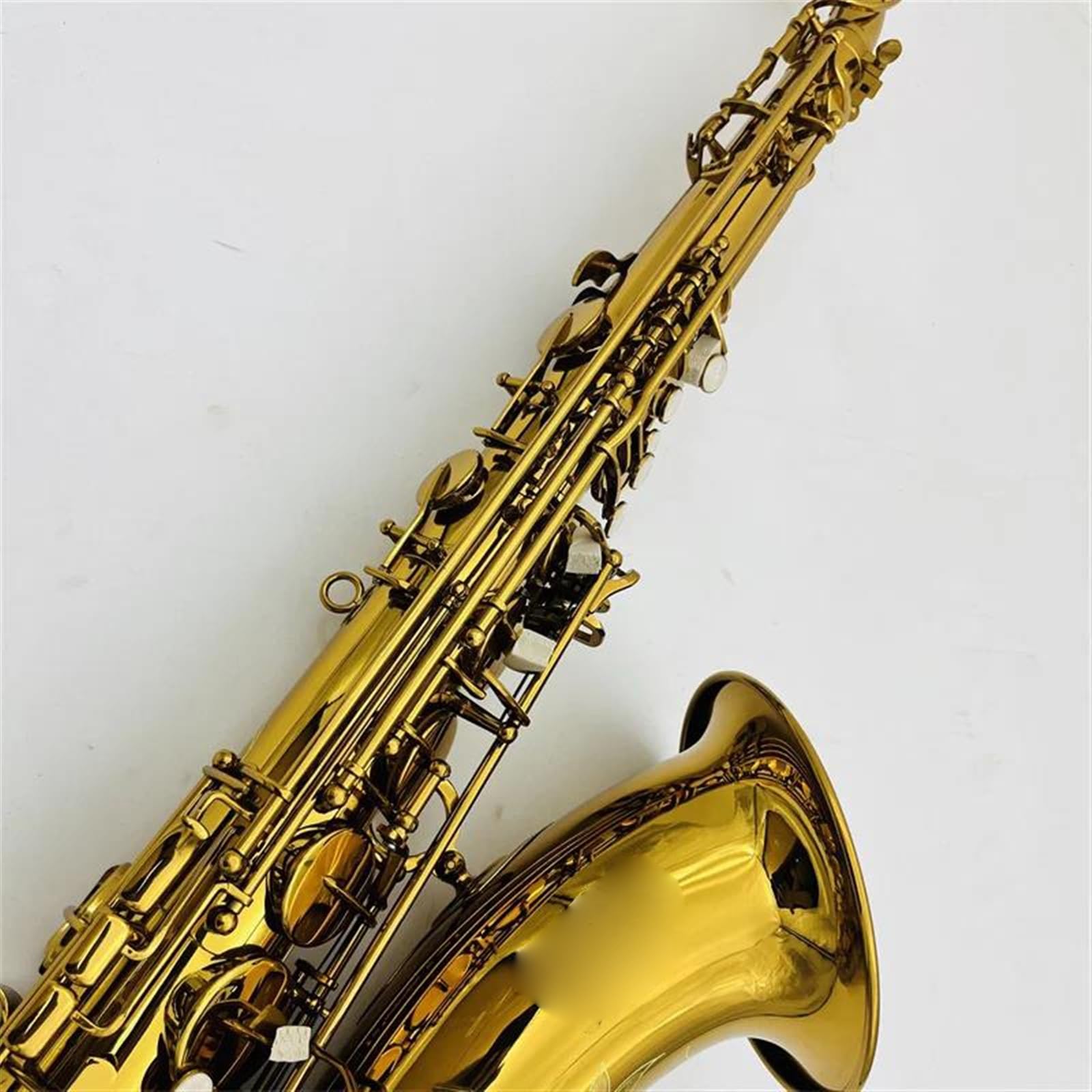 Początkujący Student Profesjonalny Saksofon Saksofon Tenorowy Bb Płaski Mosiężny Instrument Muzyczny Z Etui profesjonalny Saksofon (Color : Leather bag)