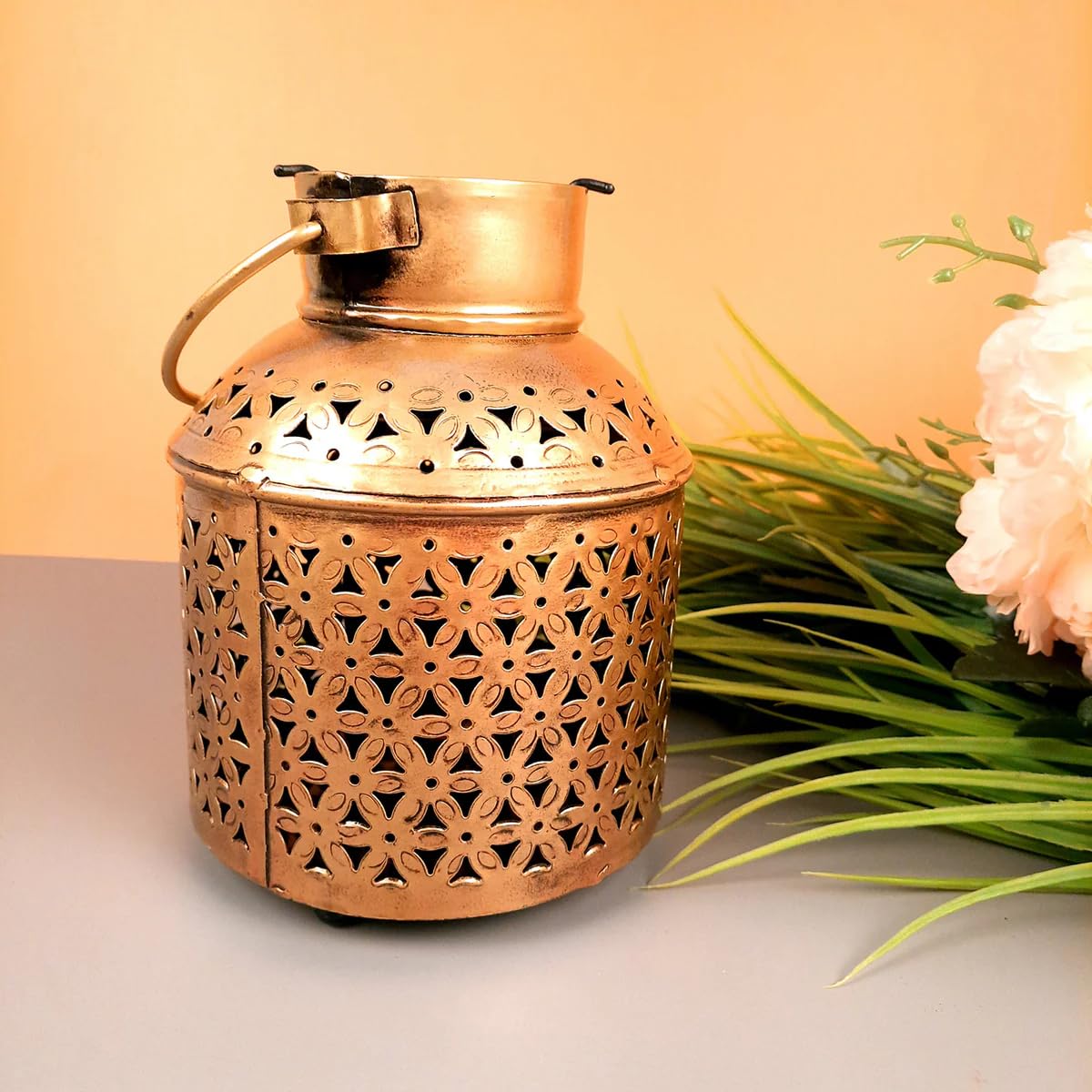 Soporte de pared para velas de té, diseño Handi, metal, para el hogar, mesa, sala de estar, comedor, decoración de dormitorio, decoración de festivales y regalos, 11 pulgadas