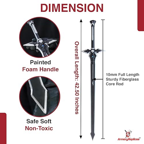 Miniatura 7 de Operaciones especiales Titan Attack de espuma Espada con Mini Funda de transporte de nailon