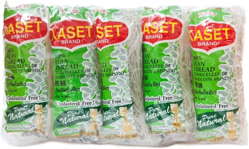 Kaset Bean Thread Glass Noodles 1.41 Oz (40 G) x 10 From Thailand BIG PACK