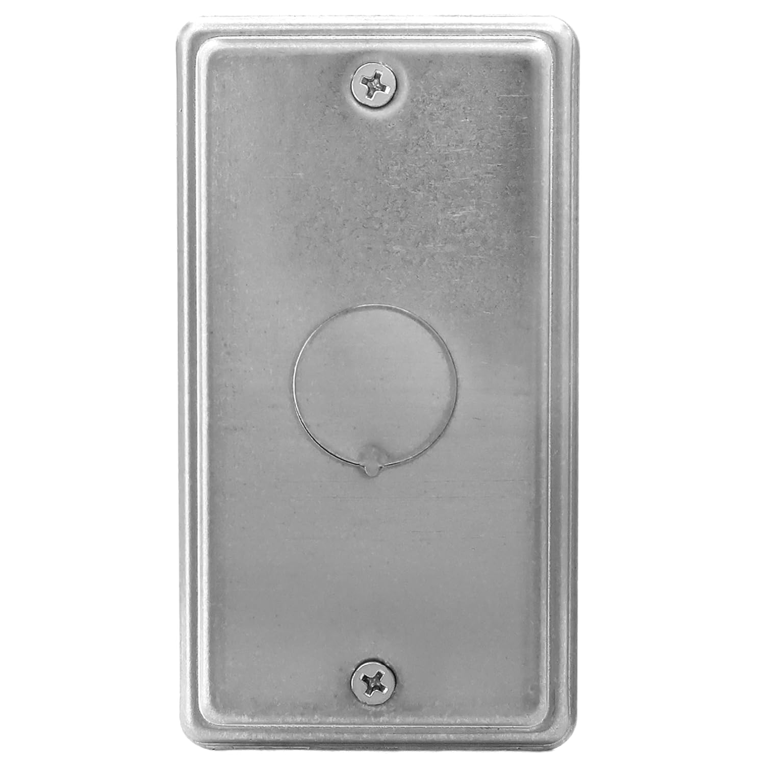 1-Gang Toggle Switch Stainless Steel Utility/Handy Box Cover – 4" x 2" Metal Electrical Utility Cover & Handy Box Plate, Heavy-Duty, Corrosion-Resistant, Includes Screws, Made in USA