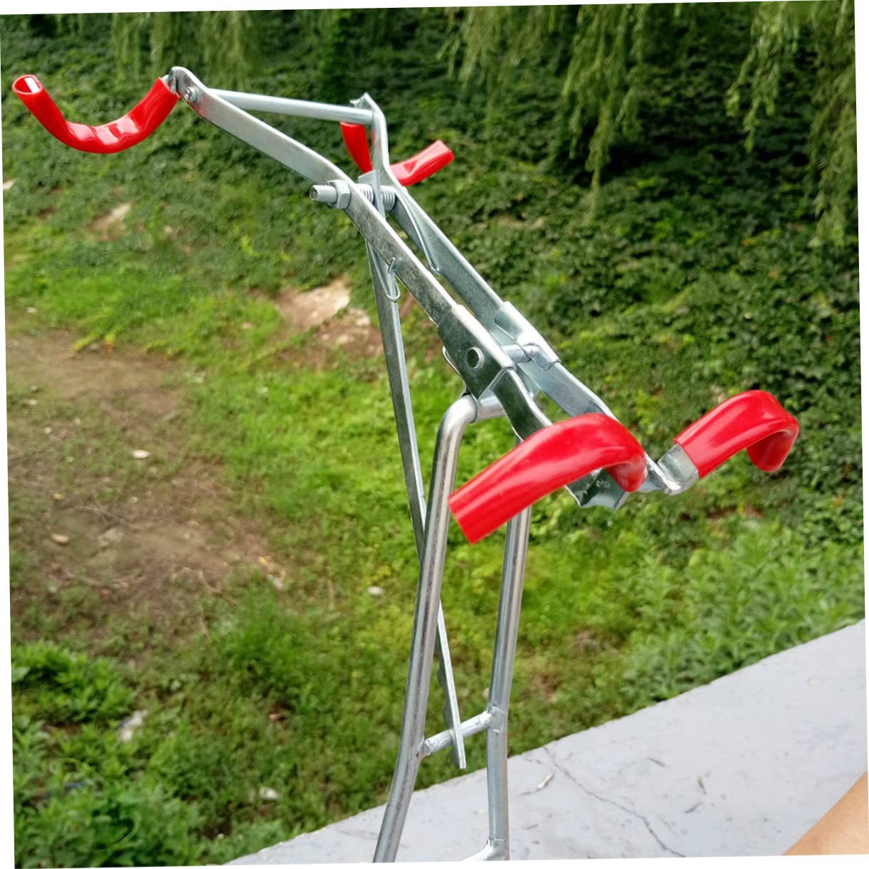 Support de Canne à Pêche Double Réglable 2 Pièces en Métal