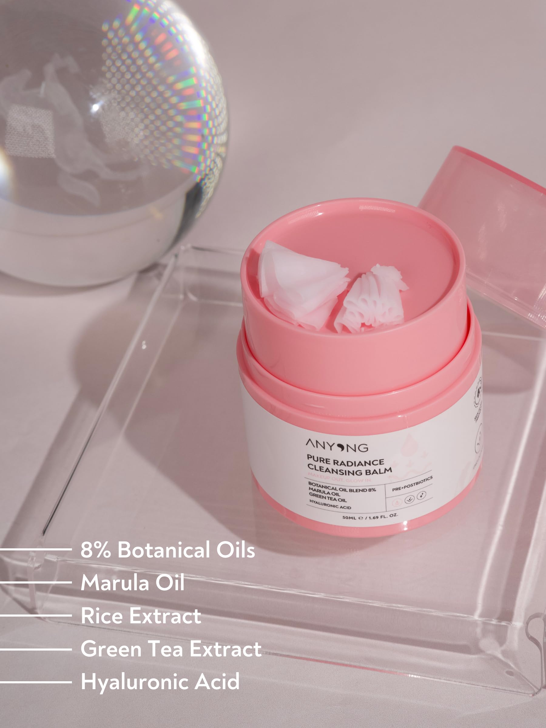 Anyong Makyaj ve Yüz Temizleme Balmı- Pure Radiance Grinding Cleansing Balm (Doğal Yağlar & Yeşil Çay)