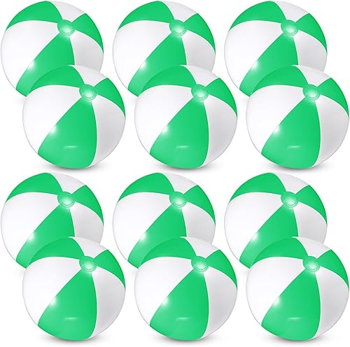 Miniatura 8 de 12 bolas inflables de PVC de 16 pulgadas, bolas inflables de piscina para piscina, verano, temática hawaiana tropical, recuerdos de fiesta