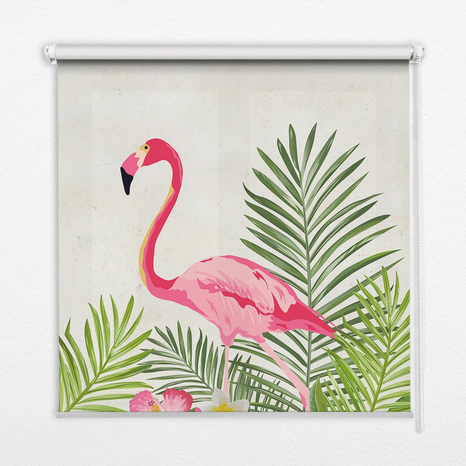 Store occultant 60x180cm sans percage isolation lumineuse et thermique motifs tropicaux