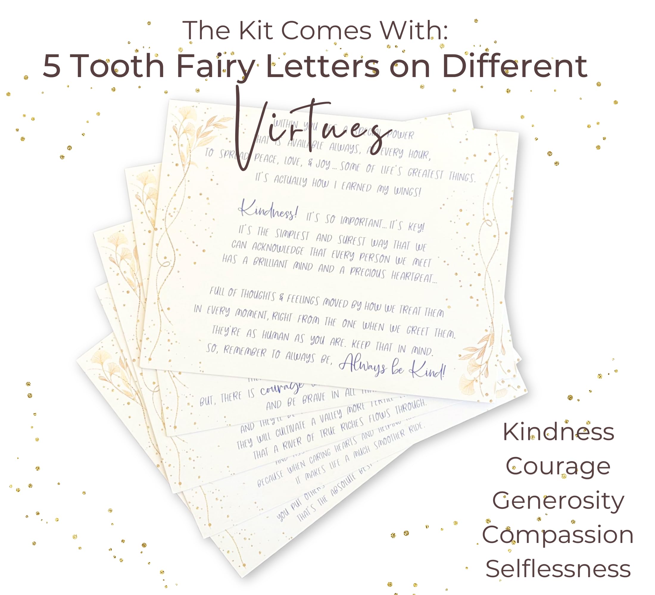 Tooth Fairy Letter Kit & Tooth Fairy Book for Boys and Girls | Tooth Fairy Gift | Tooth Book & Tooth Fairy Kit W/Tooth Receipts, Tooth Fairy Letters & More | 8.5x11 Softcover