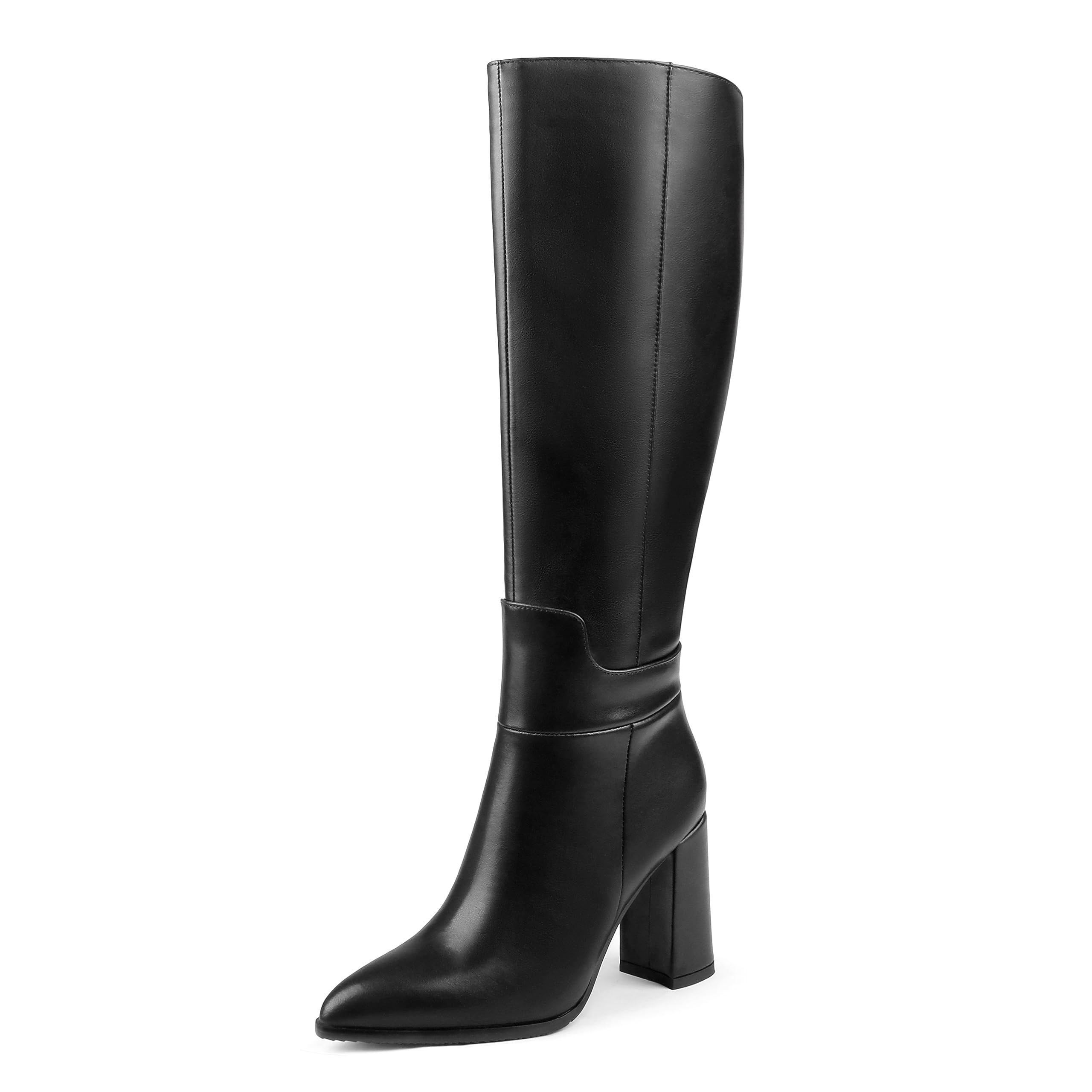 Dance&StyleWomen's Leather Boots Block Heels Shoes Fall Boots Knee High