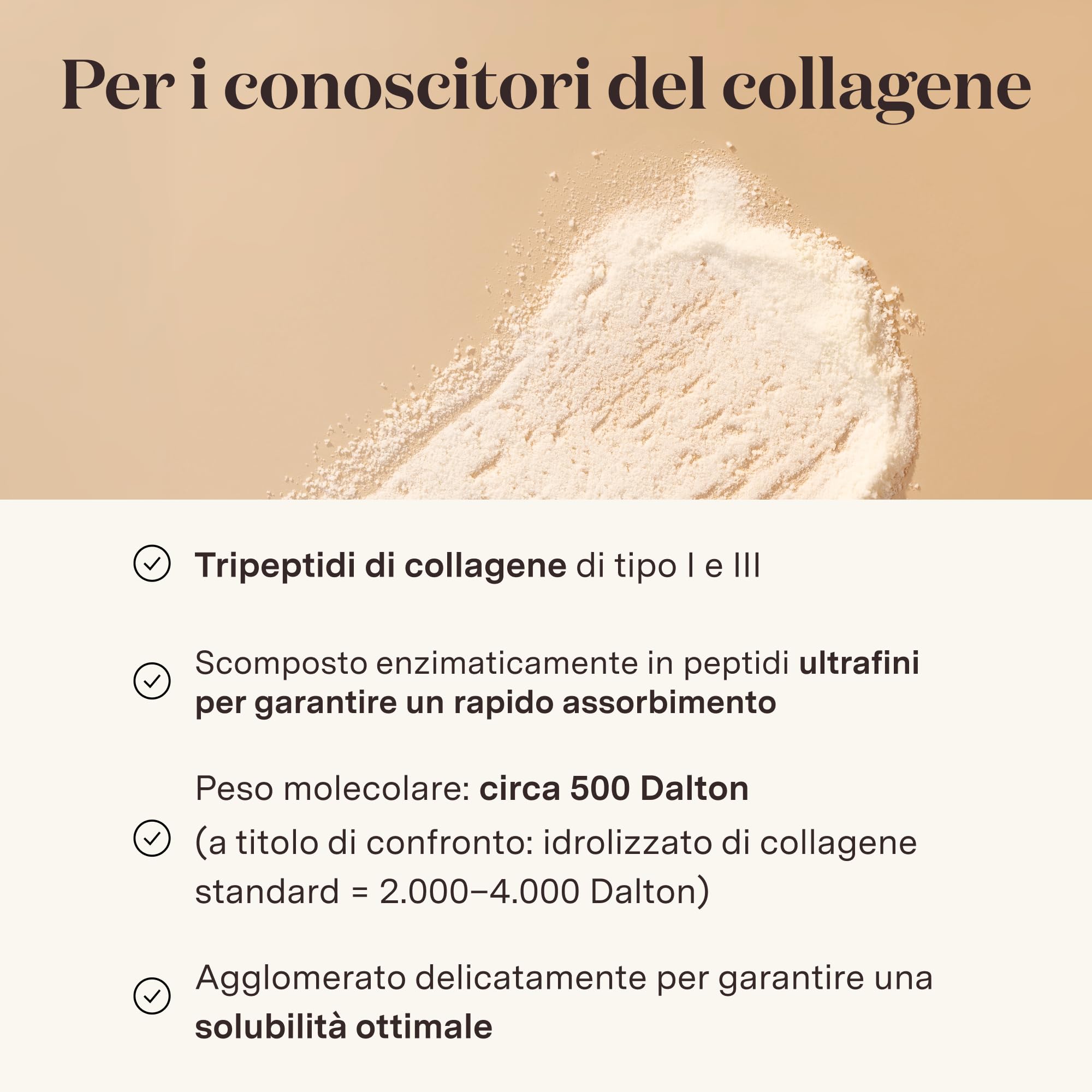 Glow25® Collagen Intensive – Tripeptidi, vitamina C, zinco, biotina | Collagene marino idrolizzato premium con tripeptidi, vitamina C, zinco, biotina – Peptidi di tipo I e III