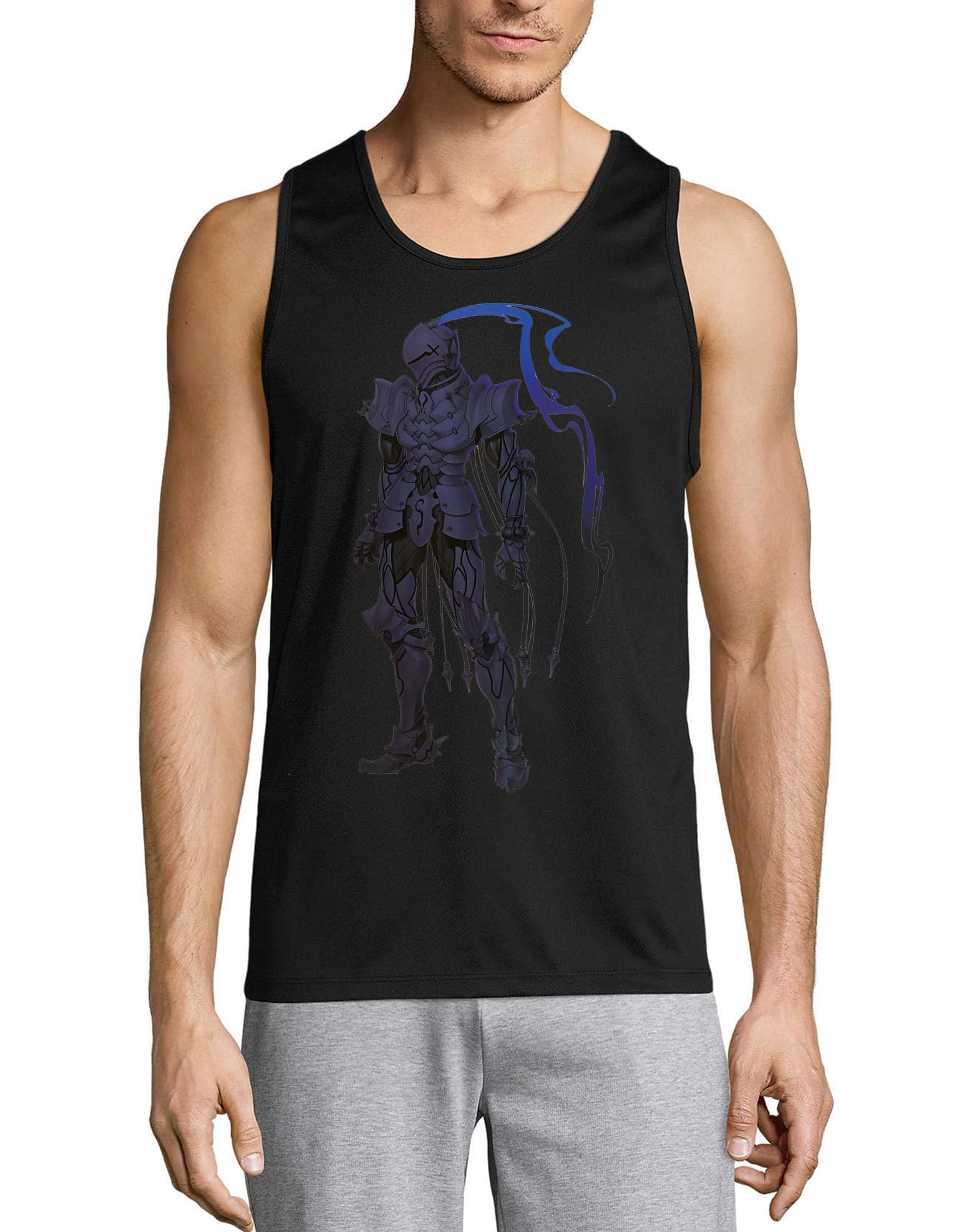 Camiseta sin mangas de algodón negra estilo anime 31 para hombre 3