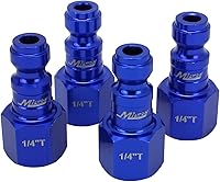Vista 7 de ColorFit by Milton Kit de acoplador y enchufe - (estilo T, azul) - 1/4" NPT, (14 piezas) - S-314TKIT