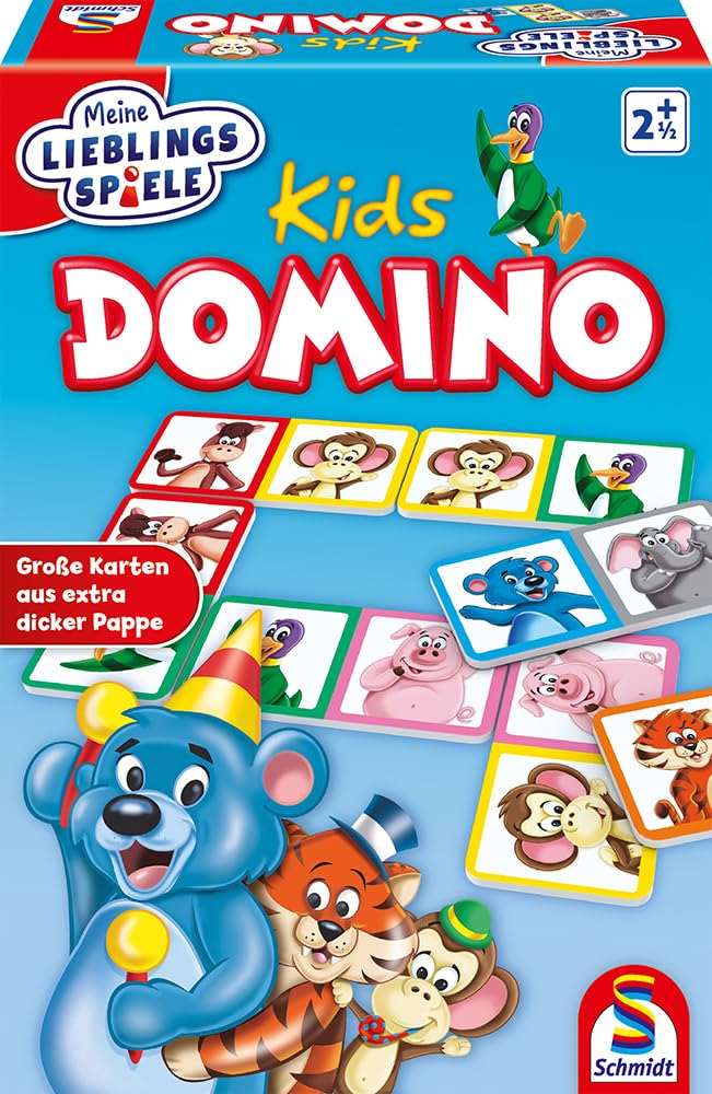 Domino Kids: Große Tierkarten aus extra dicker Pappe – Schmidt Spiele (40539)