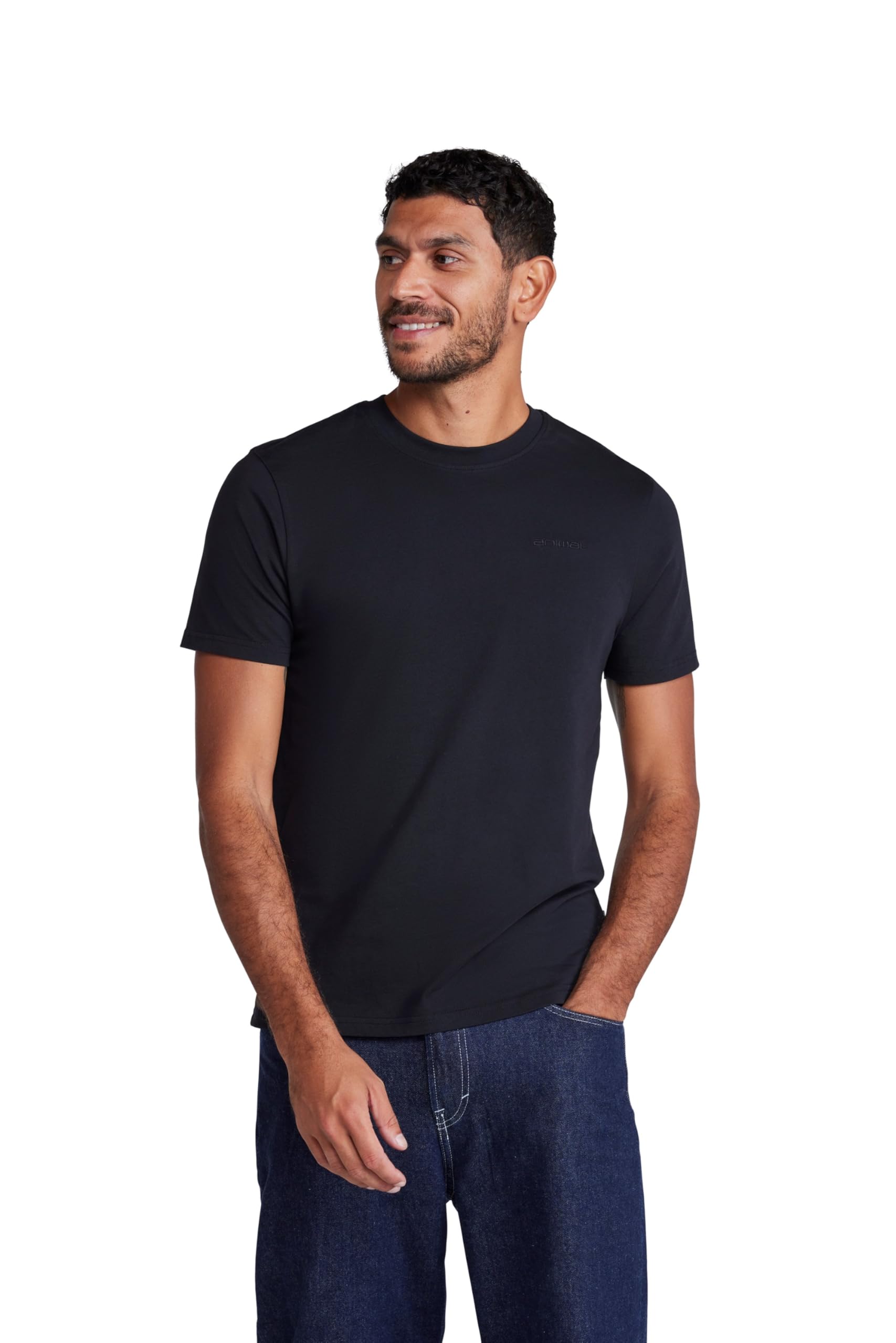 Animal Icon Men's Slim Fit Tee - Lightweight Cotton Shirt, Casual Wear - Spring, Summer, Walking, Hiking & Outdoors Black M