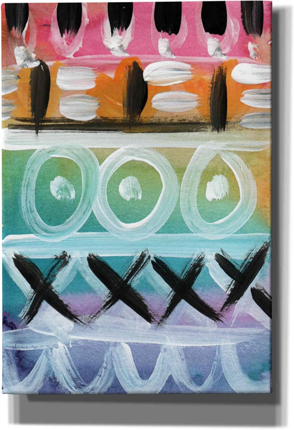 Epic Graffiti 'Fiesta III' by Linda Woods, Canvas Wall Art, 12"x16"