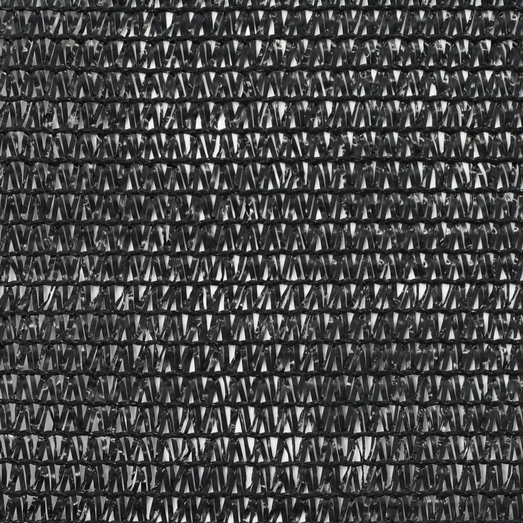 vidaXL Tenniszaun, HDPE, 1 x 25 m, Schwarz, für Zaun, Tennisnetz