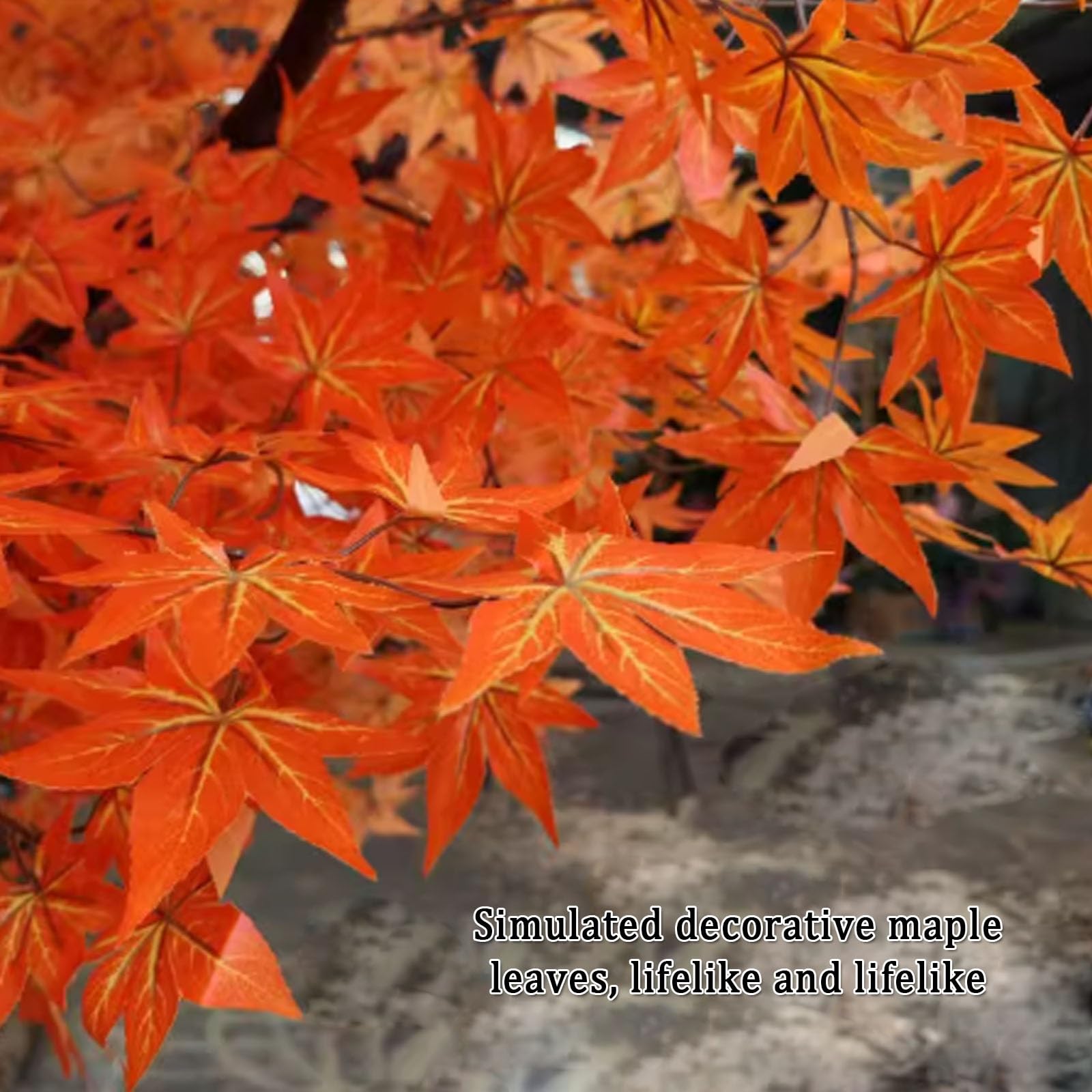Grande Acero Rosso Artificiale Realistico, Albero Autunnale Decorazione Interna per Casa, Portico, Ufficio, Soggiorno e Paesaggio.(200x200cm/6.6x6.6ft)