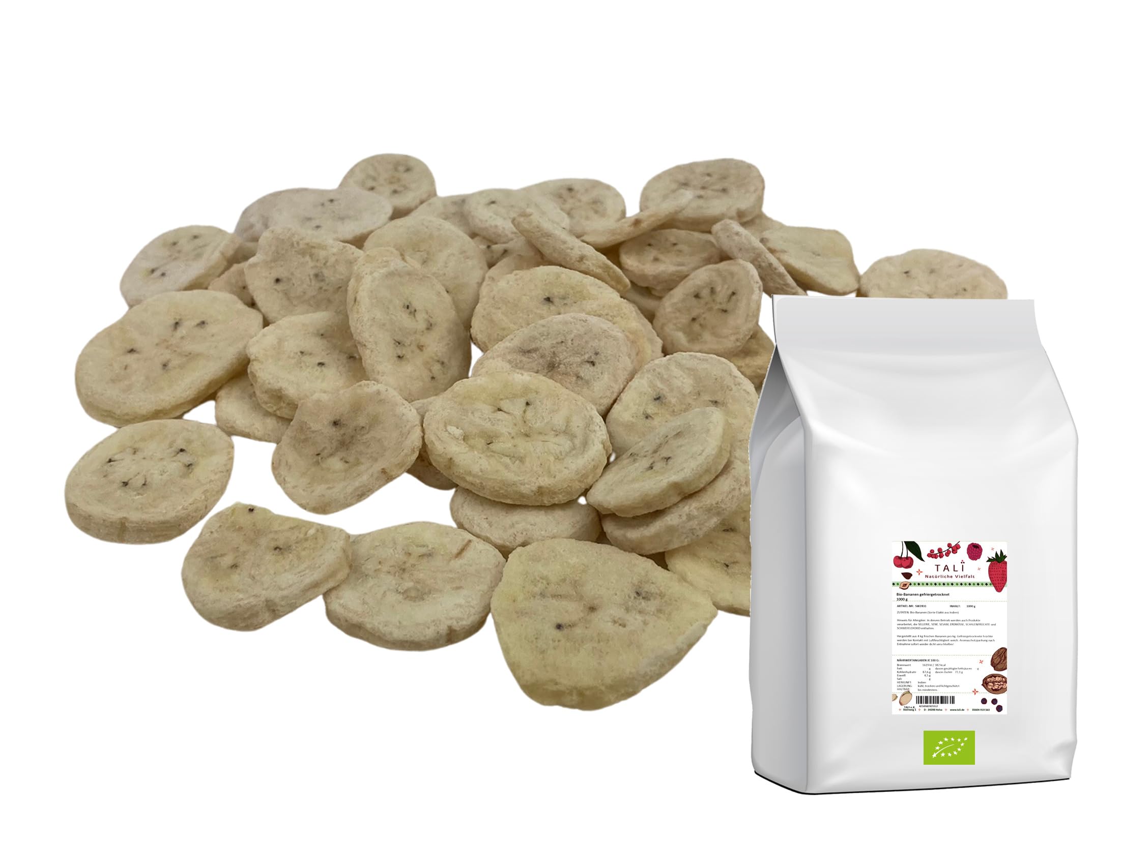 TALI Bio-Bananen gefriergetrocknet 1000 g