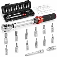 レンチフルセット Toolwiz Bike Torque Wrench Set 1/4-Inch Drive 2-26 Nm 17.7