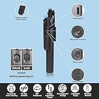 Vista 6 de Soporte de Trípode para Teléfono con Seguimiento Automático de Rostro Extensible, Compatible con Android/iPhone, Palos para Selfies con Rotación