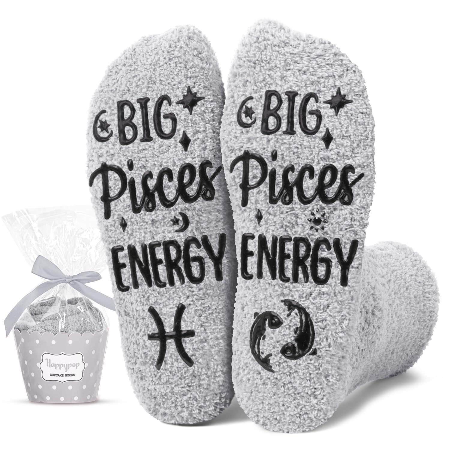 HAPPYPOP Zodiac Gifts Birthday Gifts for Men Teens - Astrology Constellation Horoscope Gifts, Fuzzy Space Galaxy Socks