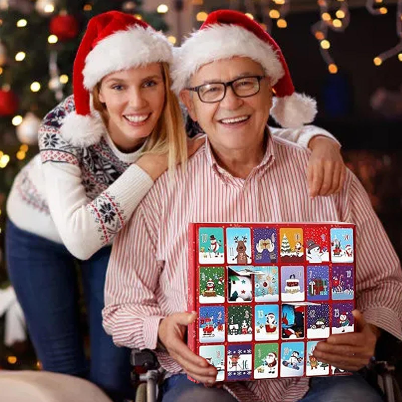 Calcetines Navidad Cuenta Regresiva,Calcetines Calendario De Adviento | Calendario de cuenta regresiva navideña de 24 días, juego de calcetines