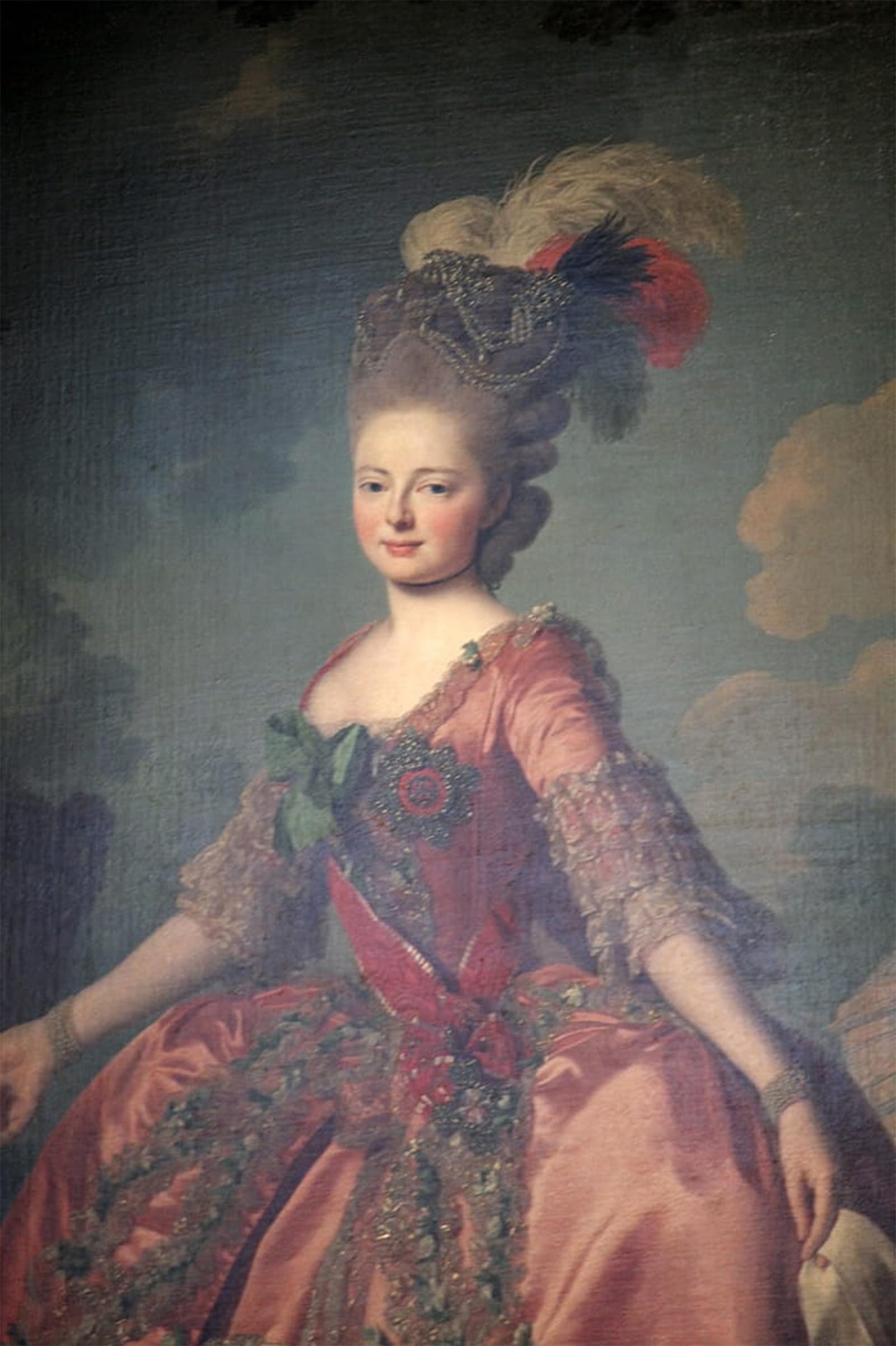 Artxlxxbn No Frame Famous Painting Canvas Artwork Graffiti Print Portrait Of The Grand Duchess Maria Feodorovna By Alexander Roslin Portrait Canvas Image For Home Decor 60X90cm