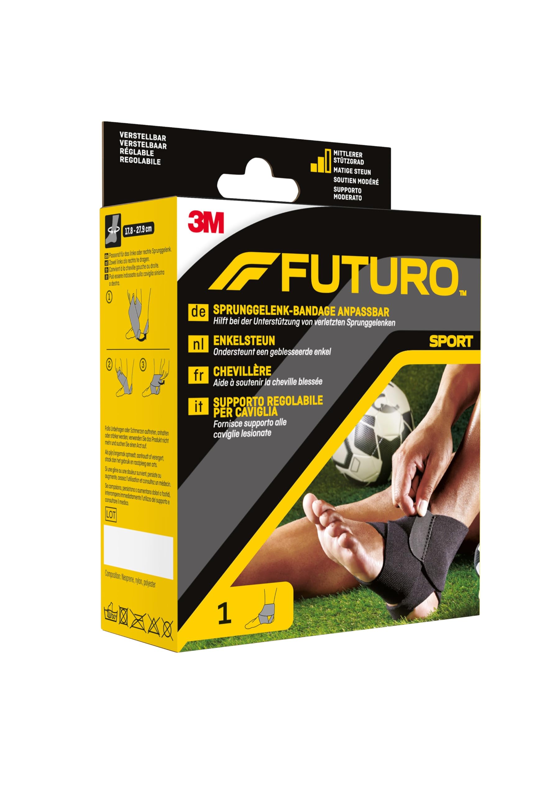 FUTURO Tobillera ajustable 09037, ajustable (17,8-27,9 cm)