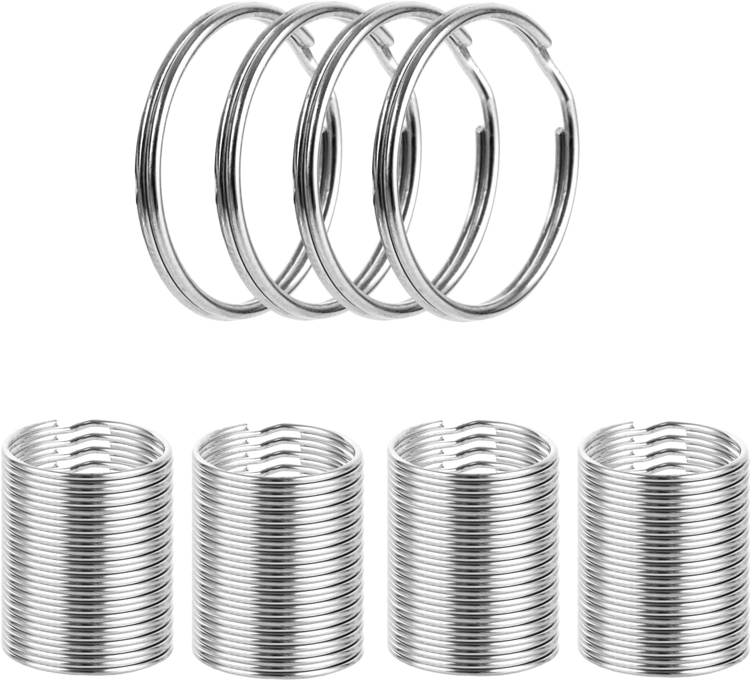 ASelected Pack of 400 Key Rings, Silver Colours, 547yds/12lb(5.44kg) 0.25mm