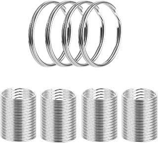 ASelected 200 Stück Schlüsselring, 25 MM Schlüsselringe Schlüsselanhänger Metall Spalt Ringe für Schlüsselanhänger Basteln Auto Haus und DIY-Kunst