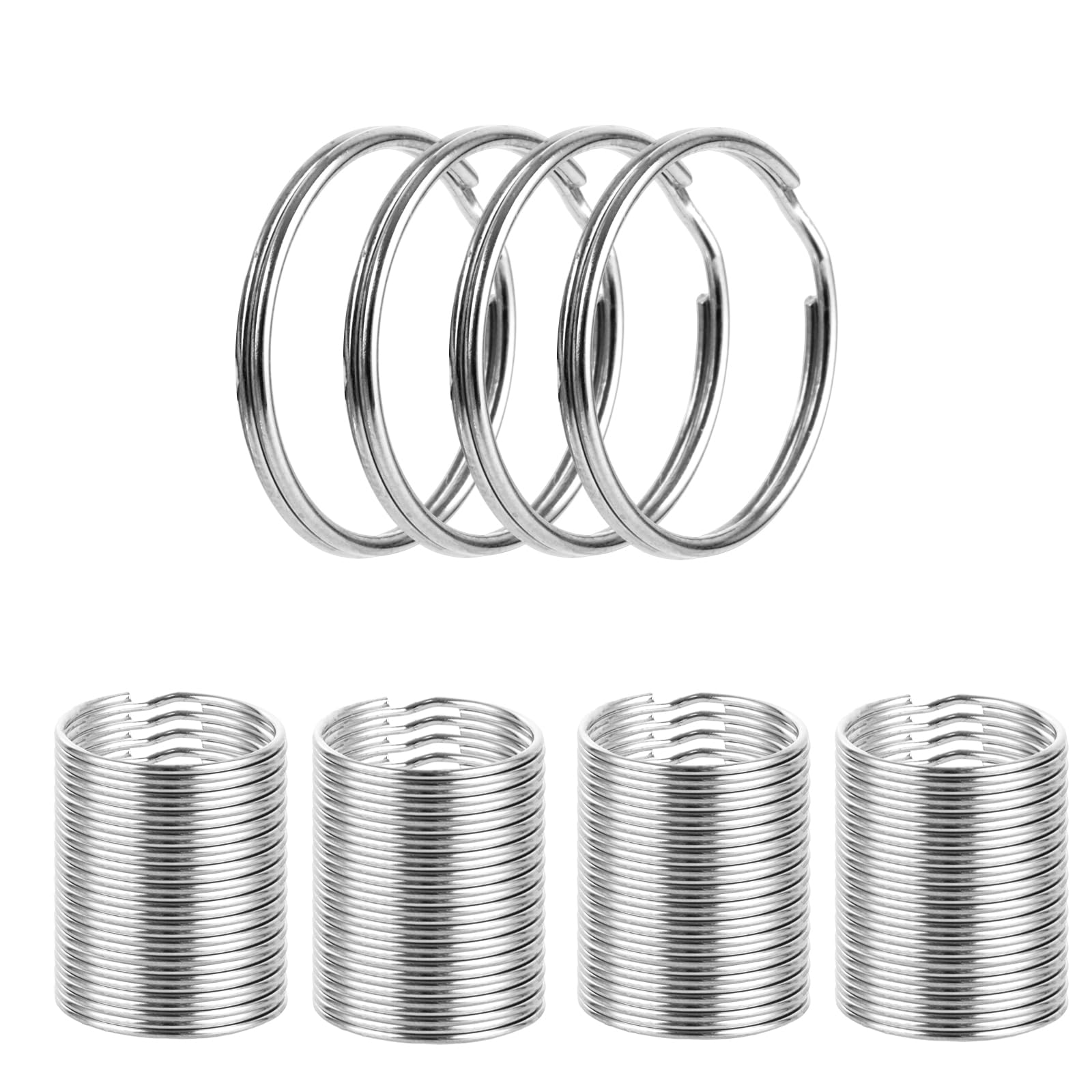ASelected 200Pcs Key Rings, 25mm Keychain Metal Split Rings, Split Bulk Keyrings for Keychain Crafts, Cars, Home and DIY Art