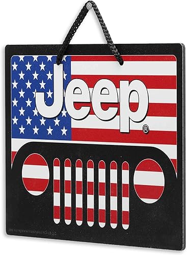 Miniatura 2 de Letrero de metal para colgar con rejilla y bandera estadounidense, clásico y patriótico para garaje, tienda o cueva de hombre