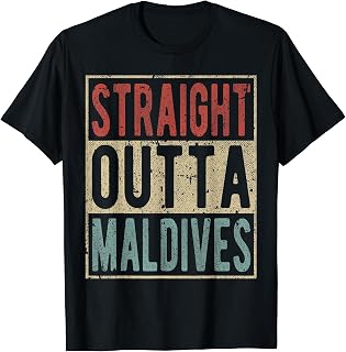 Maldives Souvenir - Straight Outta Maldives T-Shirt