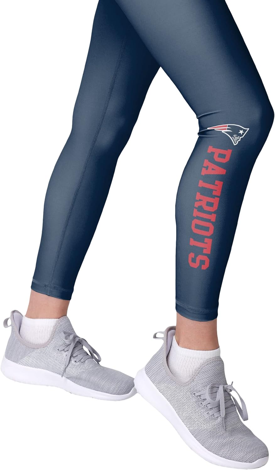 FOCO New England Patriots NFL Womens Solid Wordmark Leggings