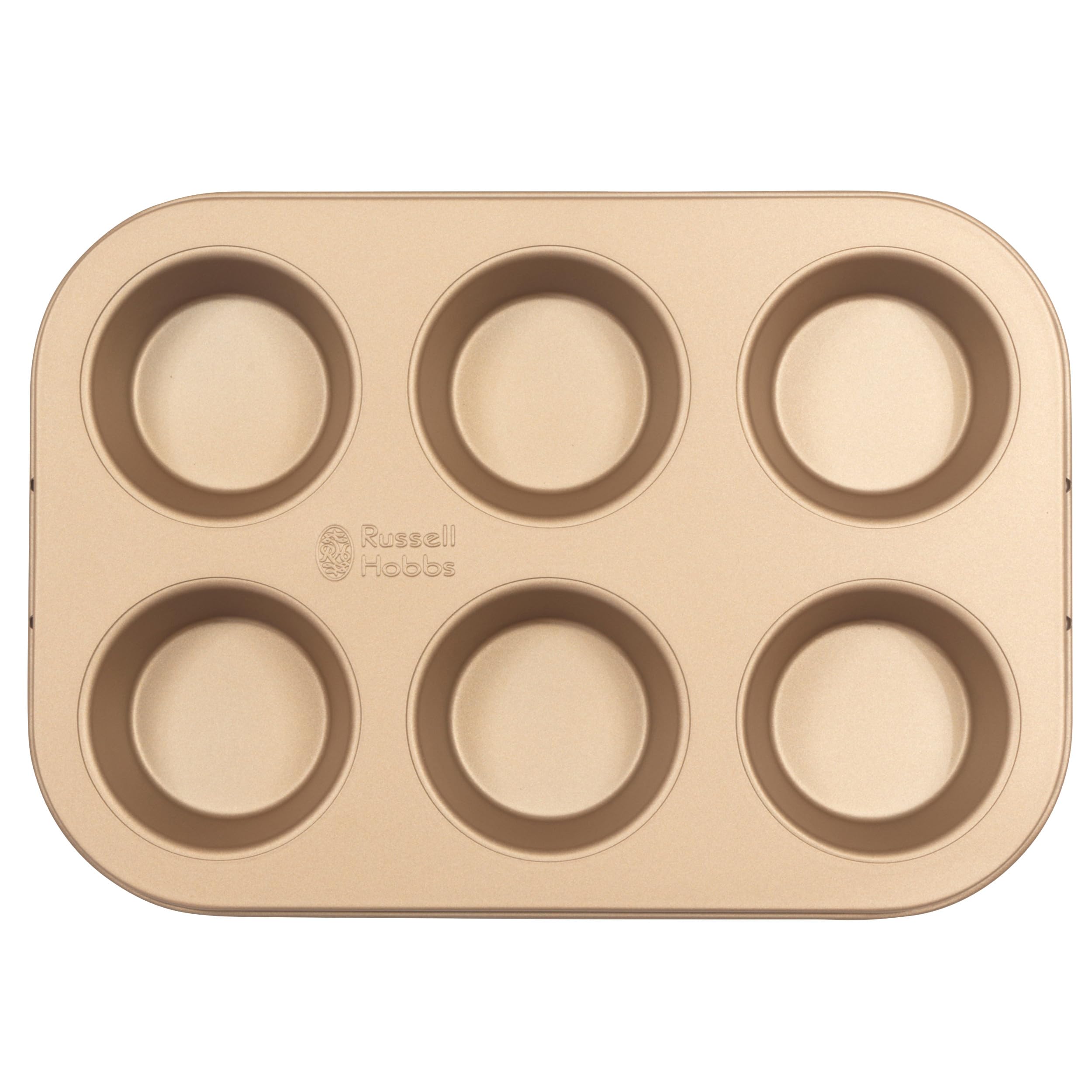 Russell Hobbs Russell Hobbs RH02151GEU7 Opulence 6 Cup Muffin Tray – Non-Stick Muffin Cupcake Tin, Lightweight Carbon Steel, Oven Safe To 220°