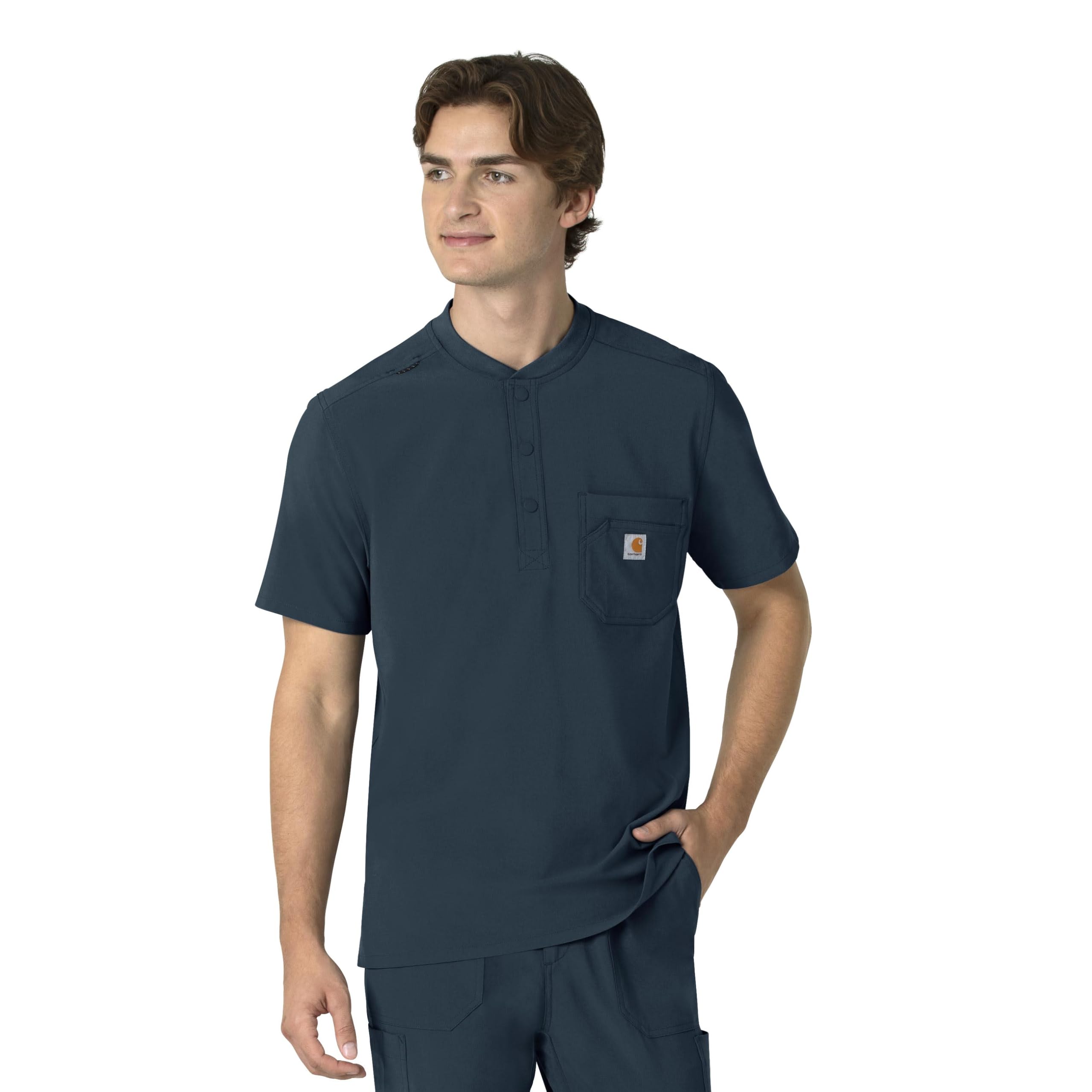 CarharttMen's Cross-Flex Modern Fit Henley Scrub Top