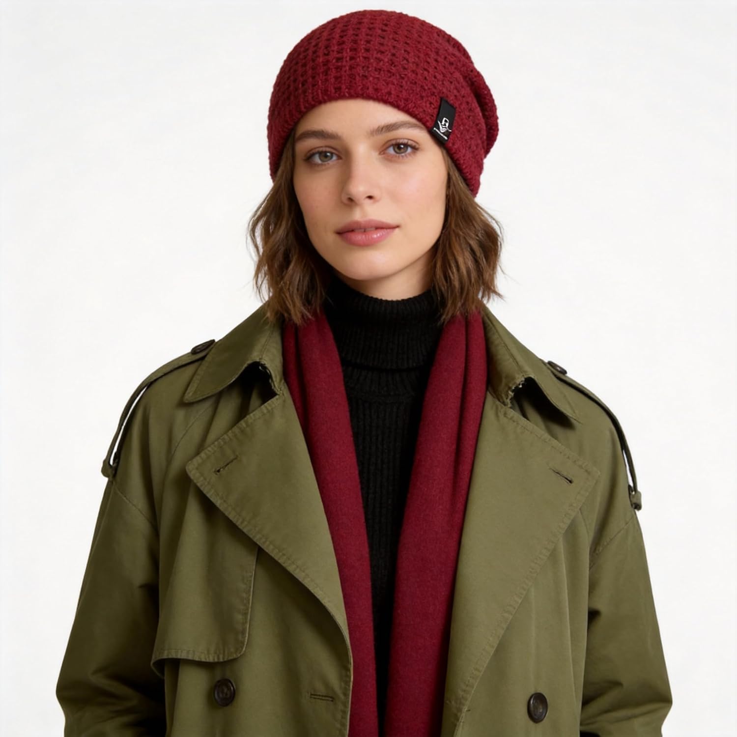 Ruphedy Women Slouchy Beanie Hat Knit Long Baggy Slouch Skull Cap for Winter - Image 4