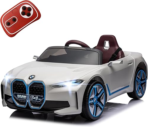 Miniatura 1 de OKYBABY Vehículo eléctrico para niños de 12 V, vehículo eléctrico de juguete con licencia BMW I4 con control remoto para padres, bocina, radio,