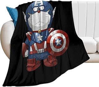 毛布 面白い キャプテンアメリカ ブランケット シングル ひざ掛け フランネル 掛け毛布 Blanket 暖かい 大判 おしゃれ 膝掛け 掛け布団 柔らかく肌触り 静電防止 防寒対策 車用 昼寝ケット 四季適用 模様替え 個性ギフト プレゼント 76cm*102cm