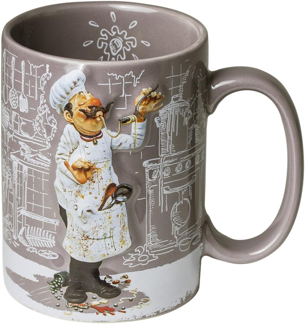 Forchino FO83001 The Cook ceramic mug, multicoloured, 8 x 8 x 12 cm