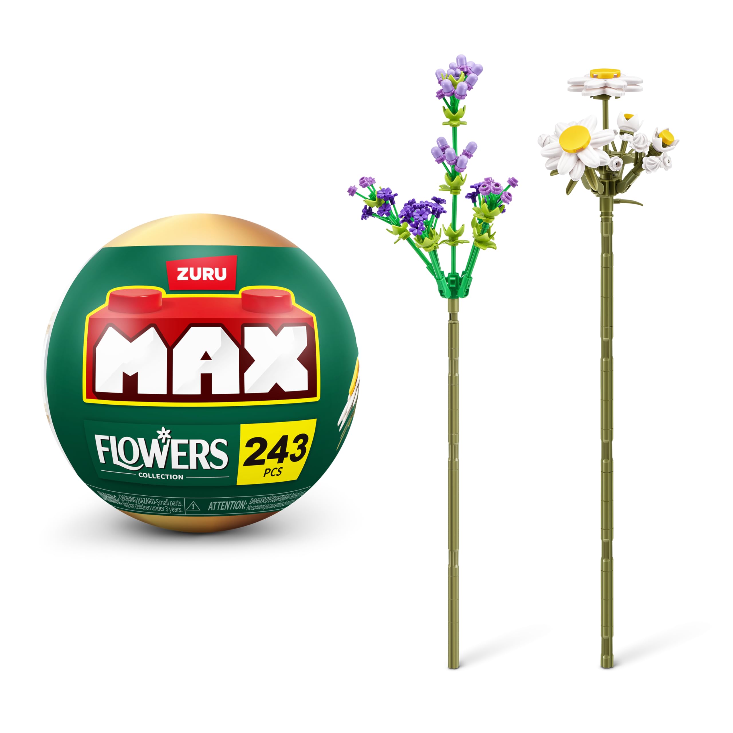 Haru＊Flower／ Max Build More Premium Flowers Building Bricks (Common Daisy And