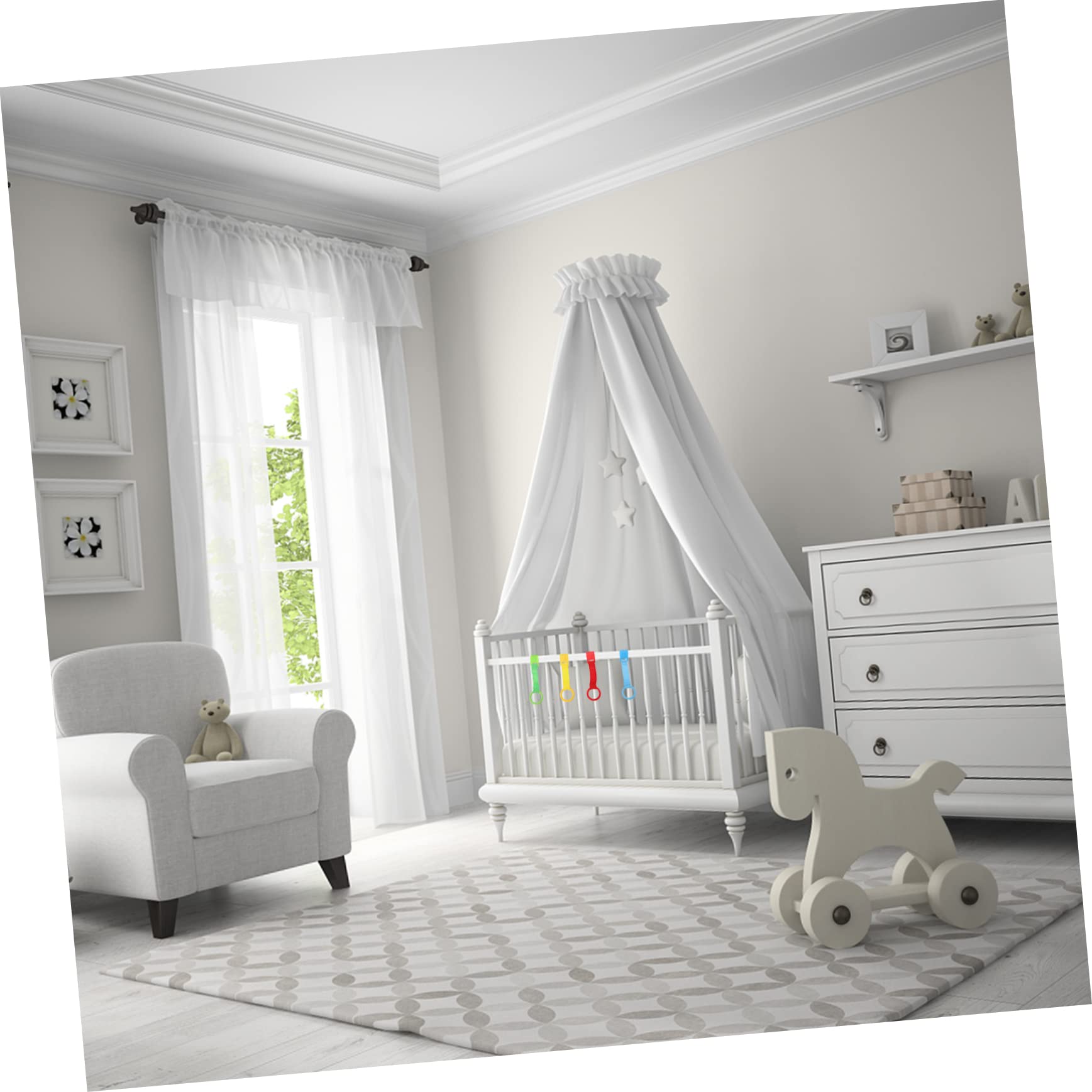 HEMOTON Baby Pull Tab Toddler Walking Harness Portable Baby Stand Hanging Ring