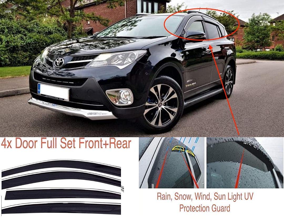 Buy AC WOW 4x Wind Deflectors Compatible with Toyota RAV4 2012 2013