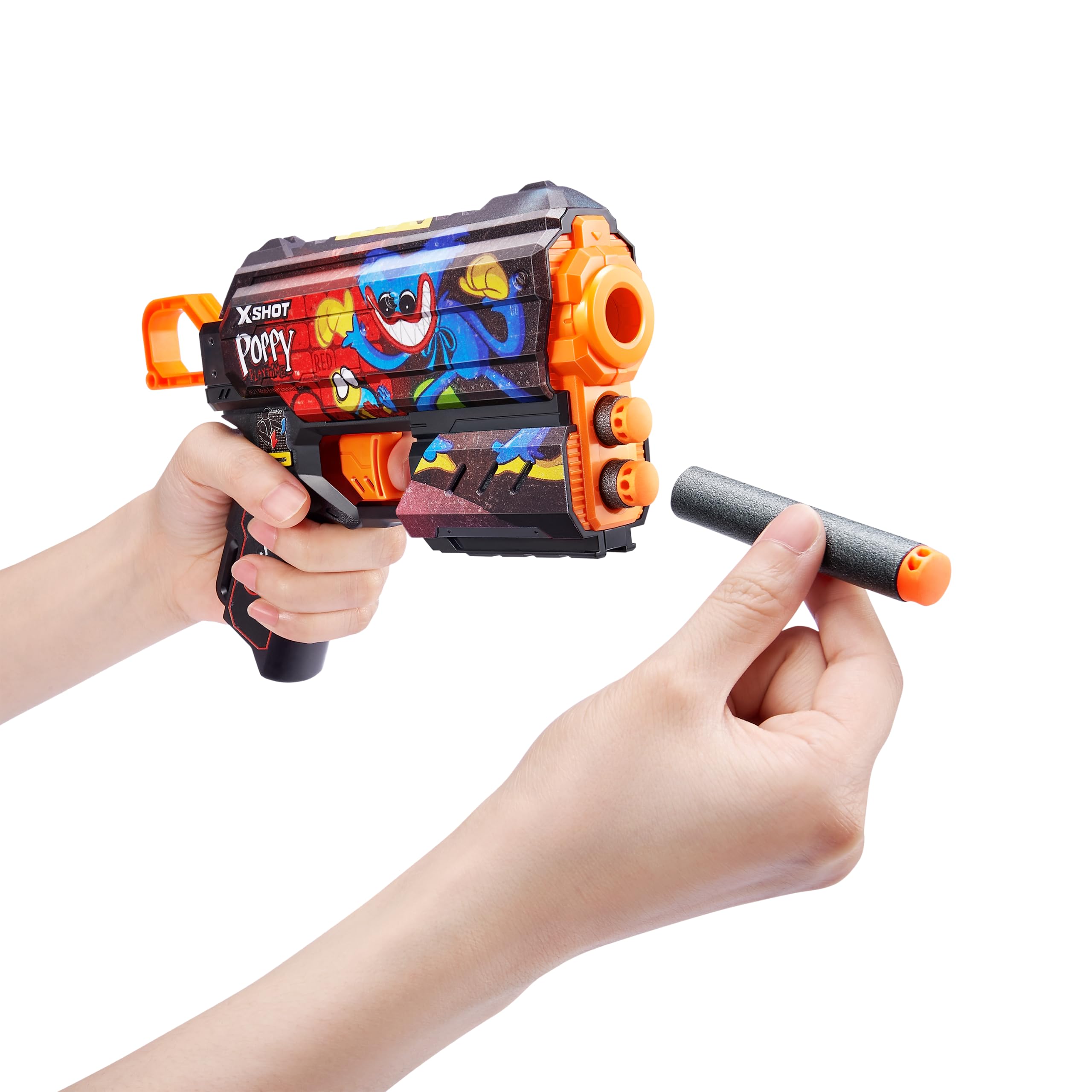 X-Shot Skins Flux Poppy Playtime Dart Blaster 2PK - Jumpscare + Toony, 16 rzutek od Zuru