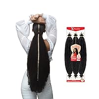 Vista 2 de X-pression Braid Outre - Trenzas de ganchillo x-pression Twisted Up 3X Springy Afro Twist de 24 pulgadas (1 paquete, 2T1B/425)