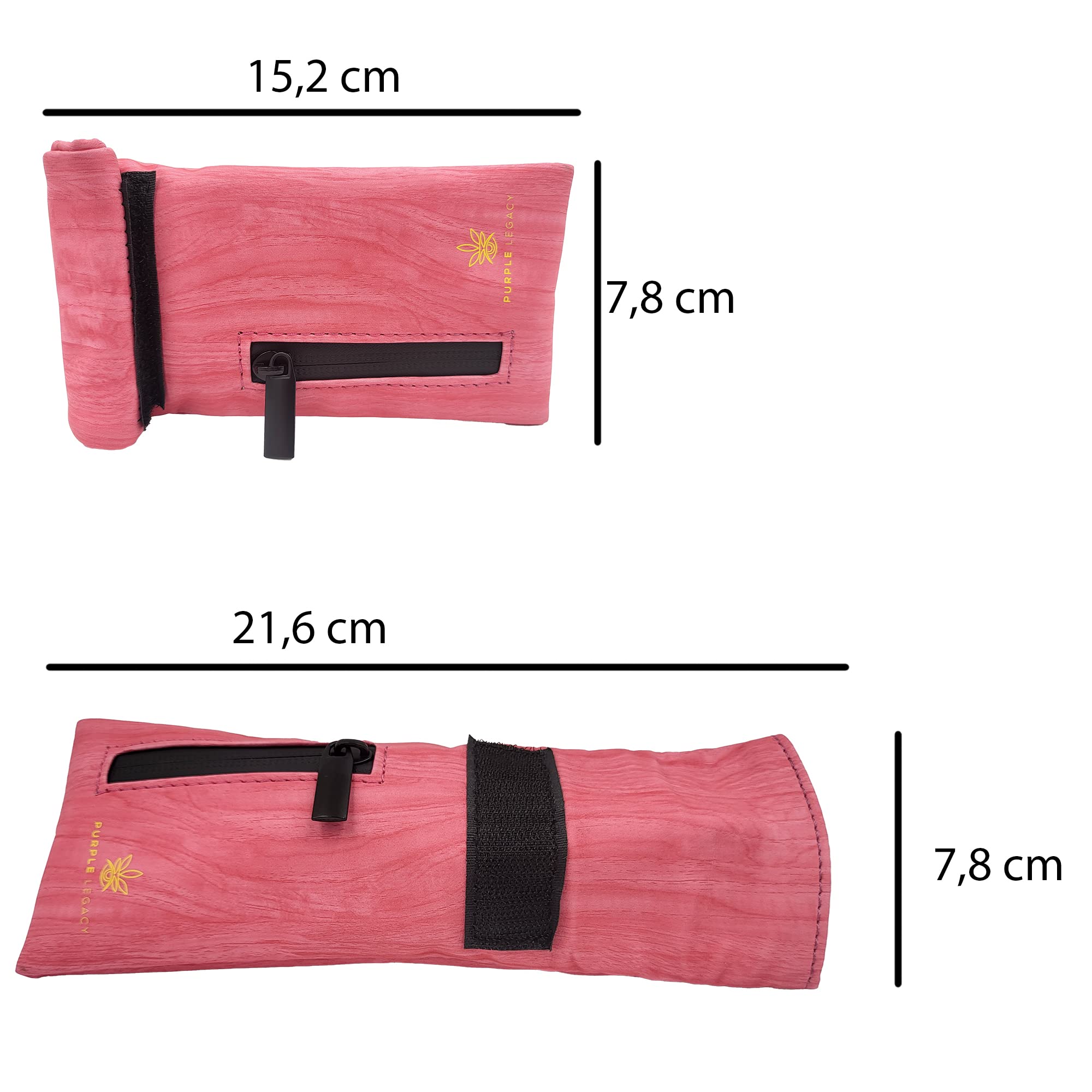 Bolsa a Prueba de Olores Con Forro de Carbono | Contenedor Para Almacenamiento de Viaje y Eliminación de Olores | 21,6 x 7,8 x 2 cm - Rosa