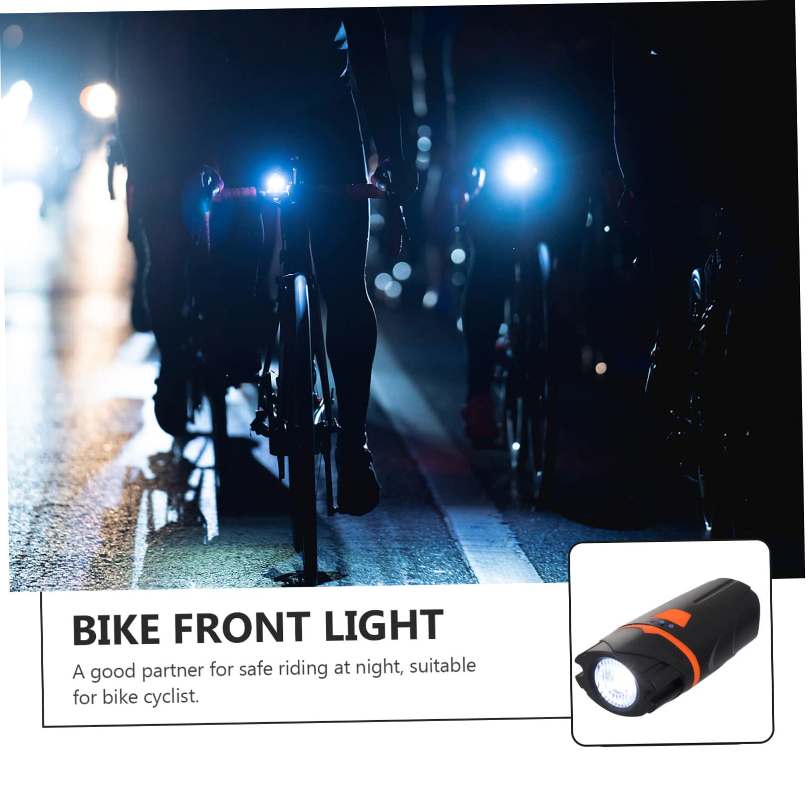 BESPORTBLE 3pezzi Fanalino Anteriore per Bicicletta USB Ricaricabile e Leggero Accessorio di Sicurezza per Ciclismo Notturno e Piovoso Facile da Installare